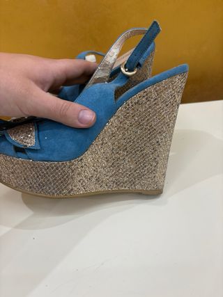 Primadonna Collection tacchi blu con glitter