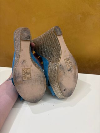 Primadonna Collection tacchi blu con glitter