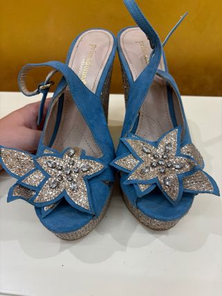 Primadonna Collection tacchi blu con glitter