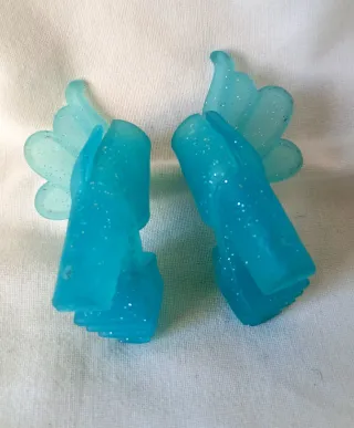 Scarpe bambola fate zeppa blu ali mga entertaiment