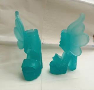 Scarpe bambola fate zeppa blu ali mga entertaiment