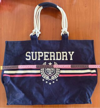 Bolso Tote Superdry Azul y Rosa