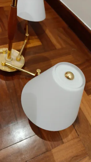 Lámpara techo extensible dorada