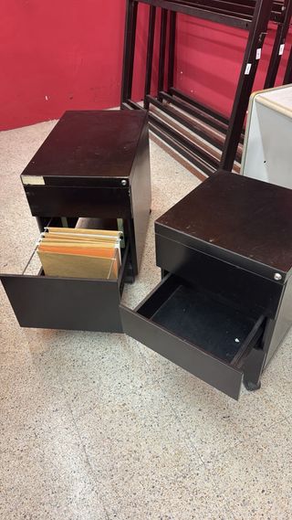 Cajonera de oficina negra