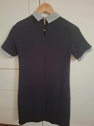 Vestido negro cuello Peter Pan