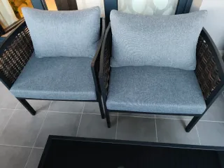 Conjunto Muebles Jardín Ratán y Metal