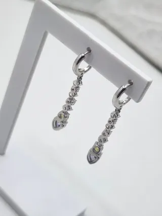 Pendientes Acero Quirúrgico Circonitas Colores