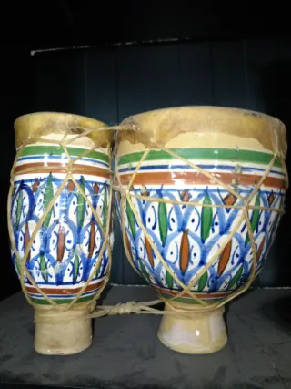 Timbales de cerámica decorados