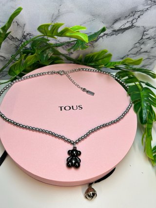 Collar Tous Oso Hematita Piedra Natural