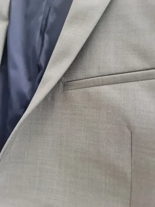 Americana Zara Man Lana Gris Talla 50