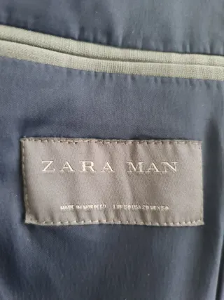 Americana Zara Man Lana Gris Talla 50