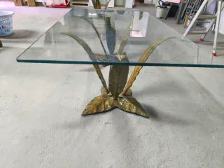 mesa de centro de lujo bronce latón vintage