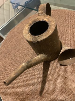 Antico oliatore con imbuto primi '900