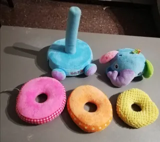 Lote 3 Juguetes Bebé Elefante Puzzle Libro