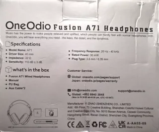 OneOdio Fusion A71 DJ Headphones