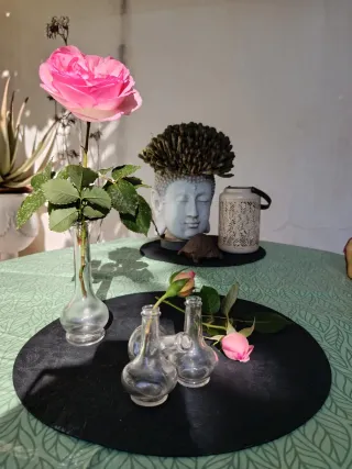 Botellitas de cristal.