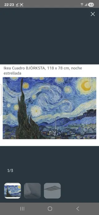 Cuadro Ikea Björksta Noche Estrellada 118x78cm