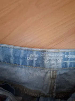 Pantalón corto vaquero niña T. 7-8 años