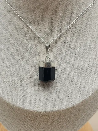 Colgante Turmalina Negra y Plata de Ley