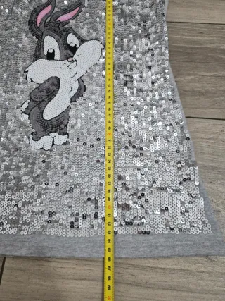 Canottiera con paillettes e Bugs Bunny