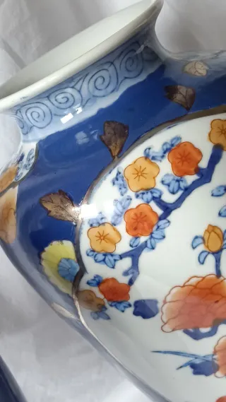 Pareja Jarrones Porcelana China Vintage 35cm