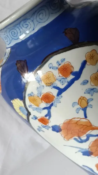 Pareja Jarrones Porcelana China Vintage 35cm