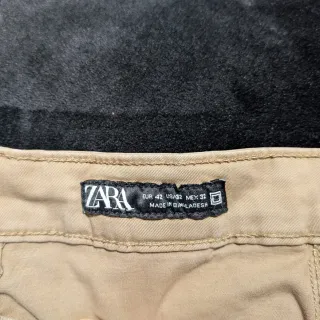 Pantalón Cargo Slim Fit Zara Beige