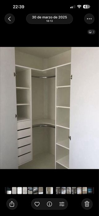 Armario a medida gris y blanco