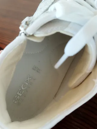 Scarpe Geox Argento e Bianco