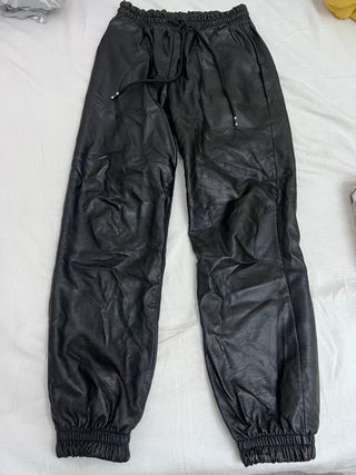 Pantalones de cuero negros