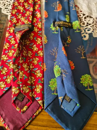 Coppia di Cravatte uomo fantasia- vintage