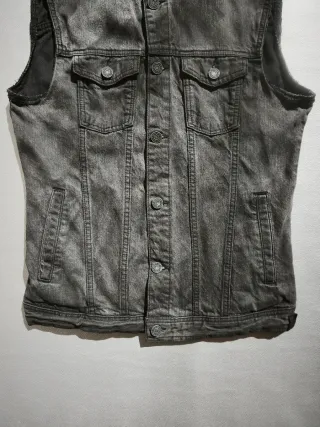 Colete Ganga Pull&Bear Cinza/Preto M