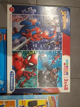 Puzzles 35-48 piezas:Patrulla, Spiderman,Mickey