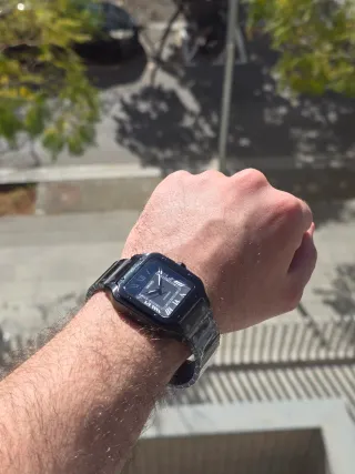 Seiko Mod Santos Noir/Negro automático NH35