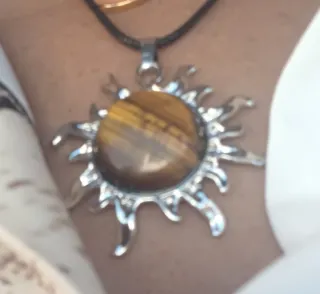 Colgante Sol Ojo de Tigre