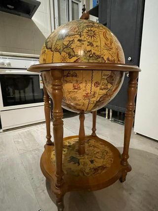 Mueble Bar Globo Terraqueo Vintage