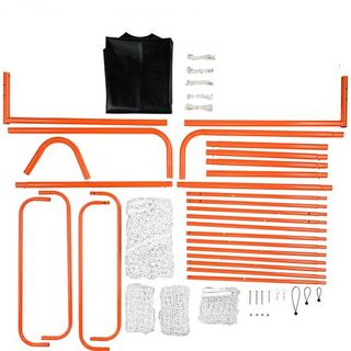 Portería de Lacrosse 3 EN 1 con Red de Respaldo y Objetivo, Red de Lacrosse de 12' x 9', Equipo de Rebote de Lacrosse de Marco de Acero para Jardín, Red de Entrenamiento de Montaje Rápido y Fácil,...