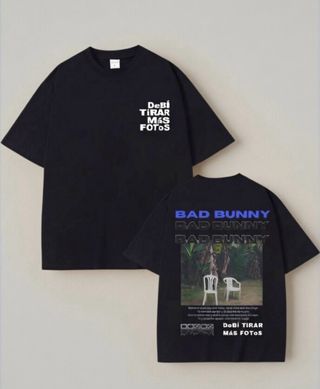 Camiseta Bad Bunny Biografía Talla M