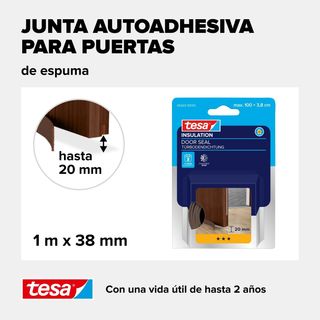 Tesa 05422-00101-00 Burlete De Espuma Para Umbral De Puertas