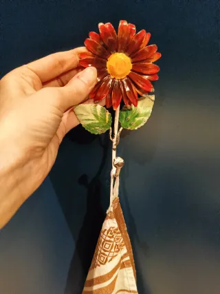 Ganci vintage metallo fiore