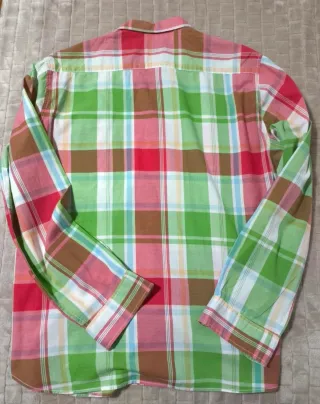 Camisa H&M cuadros verde y rojo