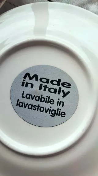 6 piatti frutta Materici Verde e Giallo Italy
