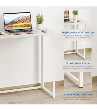 Mesa Escritorio Plegable Blanca Nueva