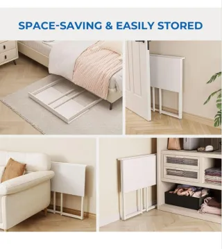 Mesa Escritorio Plegable Blanca Nueva