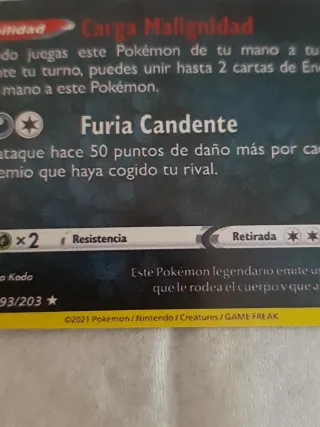Carta Pokémon Moltres de Galar 093/203