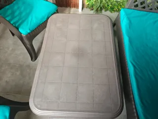 Conjunto sofá, 2 sillones y mesa de jardín/terraza