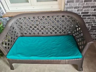 Conjunto sofá, 2 sillones y mesa de jardín/terraza