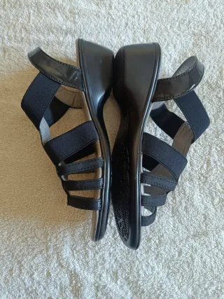 Sandalias Pezzano Mujer Talla 37 Negras/Gris