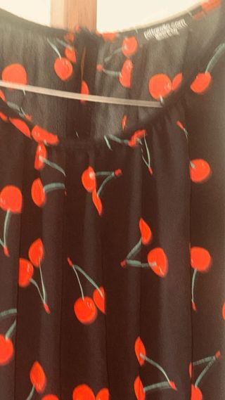 Vestito TU nero con ciliegie rosse