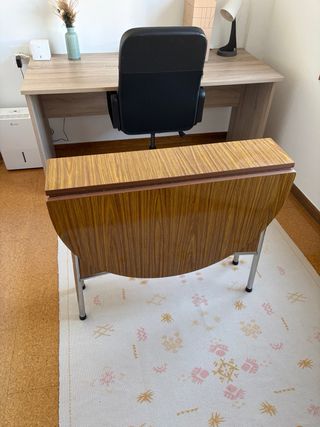 Mesa de cocina plegable madera y metal